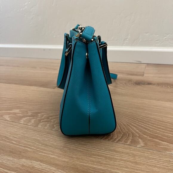 EUC $385 Kate Spade New York Newbury Lane Turquoise Cadene Satchel - Picture 7 of 9